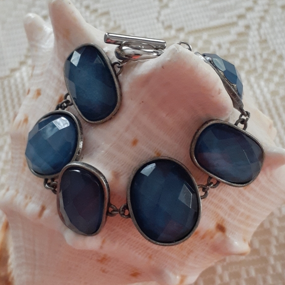 Vintage Fashion Blue Beads Bracelet - Picture 3 of 5